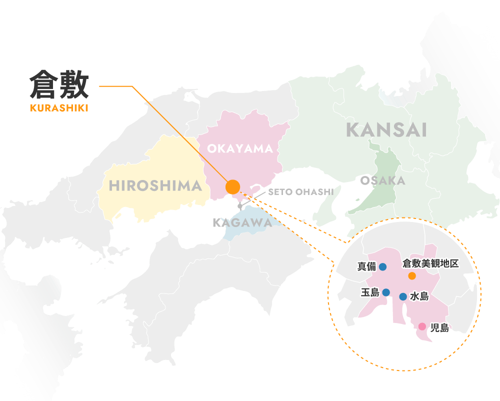 倉敷市のマップ