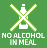 no alcohol in meal